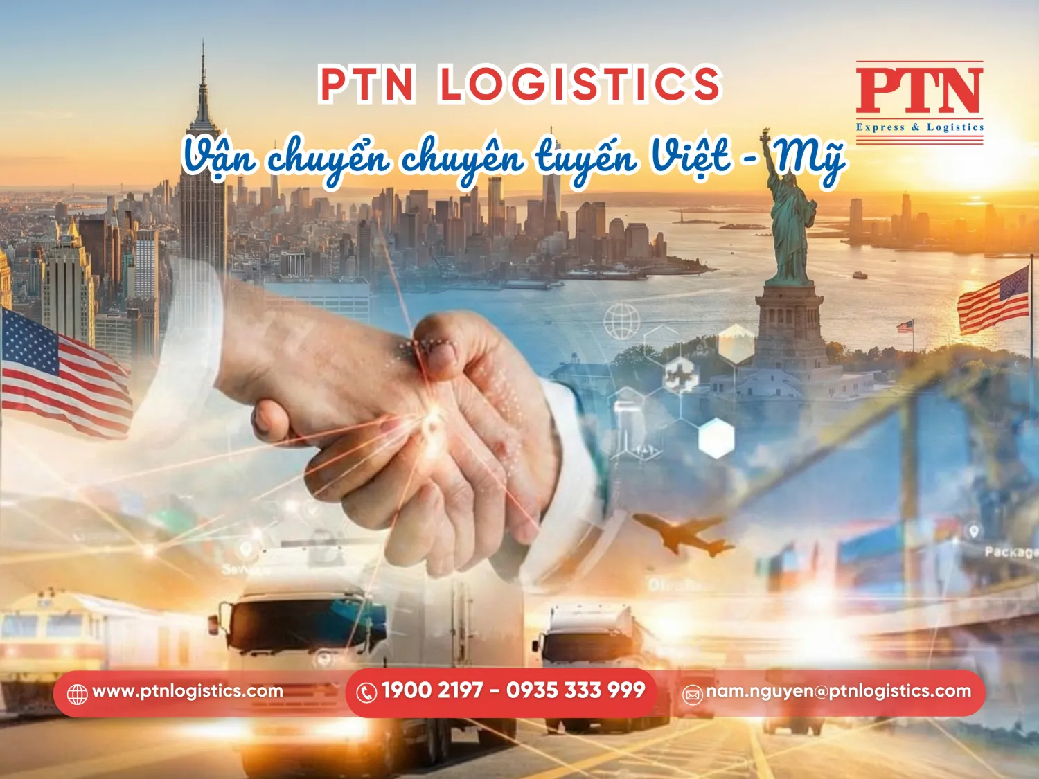 Vận chuyển tuyến Mỹ uy tín cùng PTN