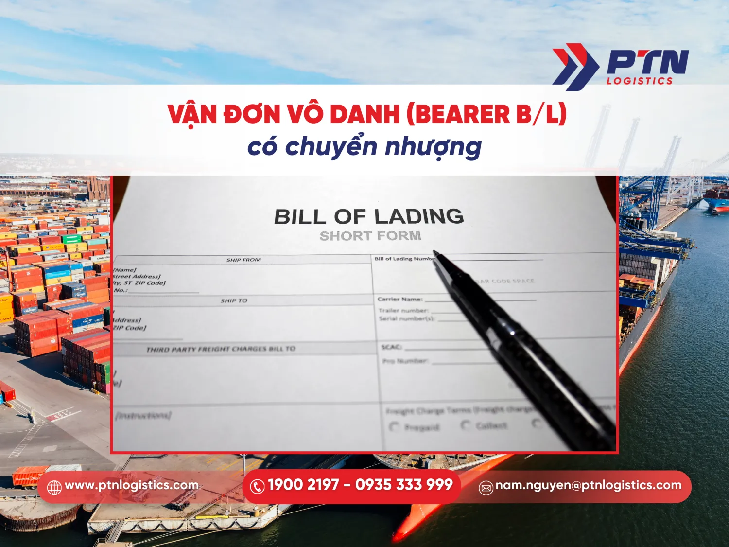 Vận đơn vô danh (Bearer BL) không chuyển nhượng