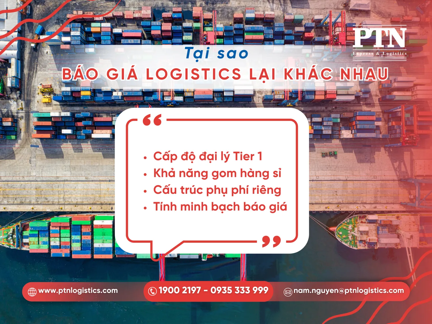 Vì sao cùng 1 lô hàng nhưng cước phí khác nhau?