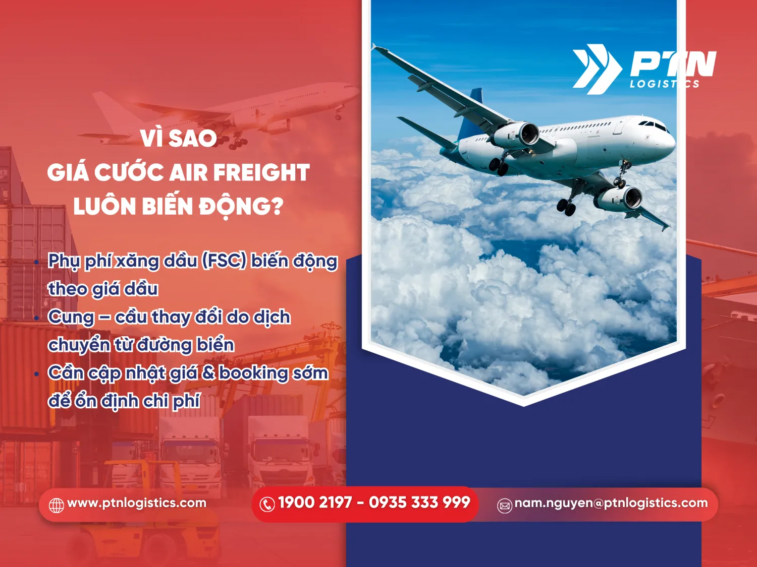 Vì sao giá cước air freight lại luôn biến động