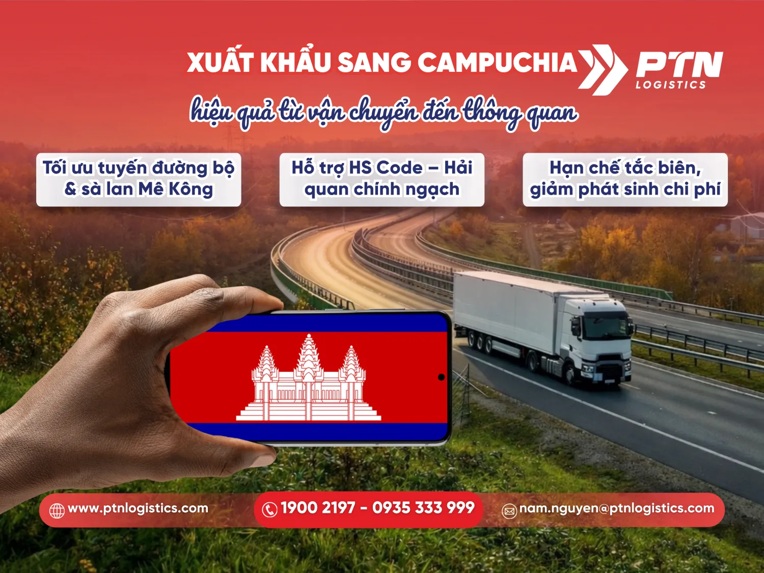 Xuất khẩu sang Campuchia: Hiệu quả tư vận chuyển đến thông quan