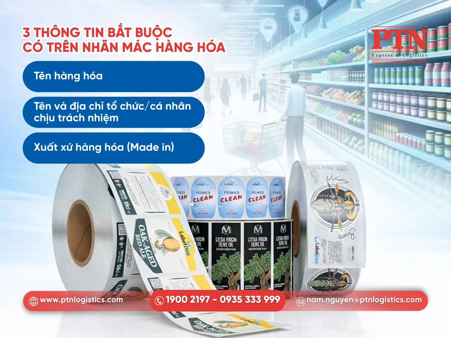 3 thông tin bắt buộc có trên nhãn mác hàng hóa