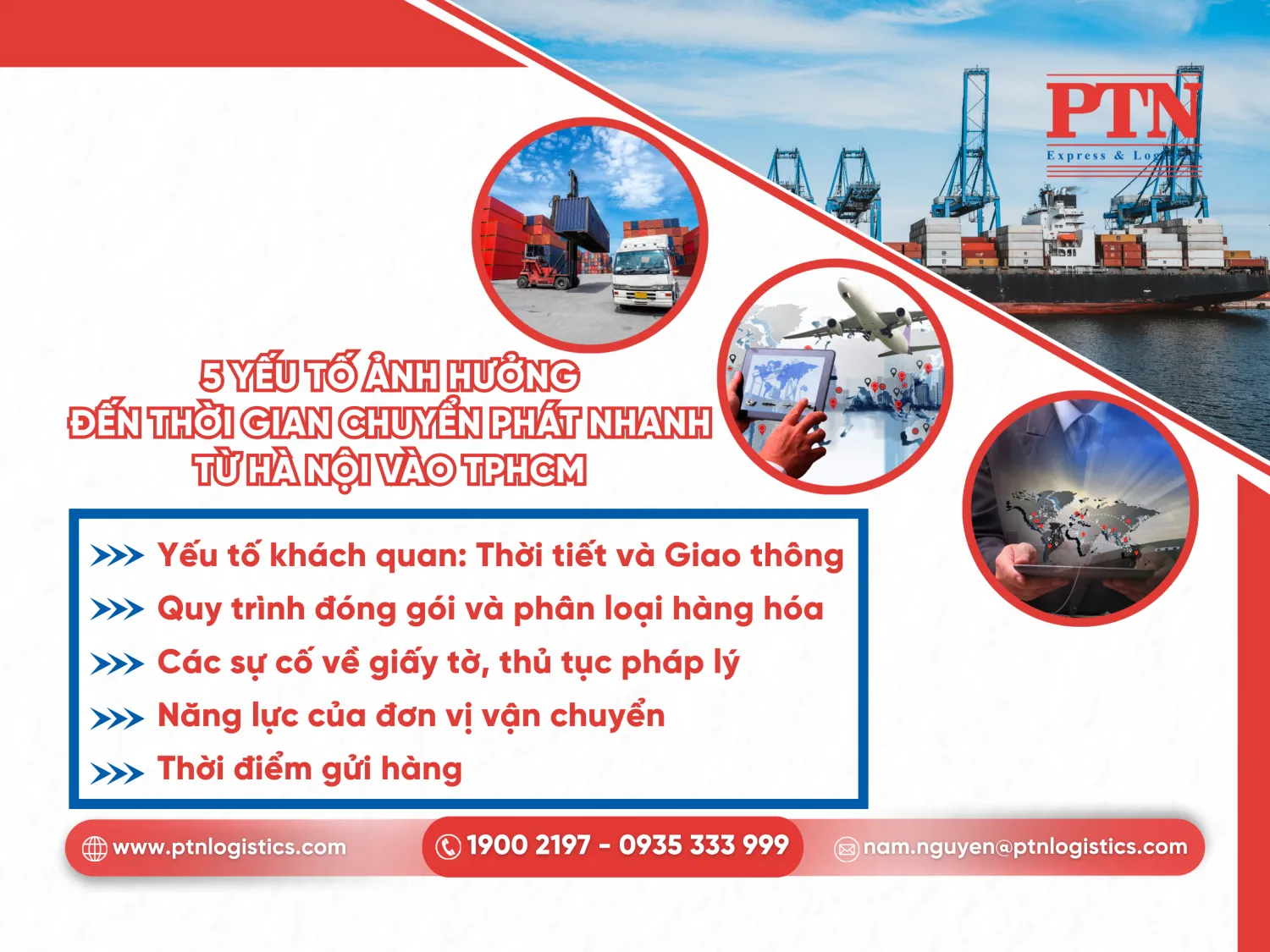 5 yếu tố ảnh hưởng đến thời gian chuyển phát hành từ Hà Nội vào TPHCM