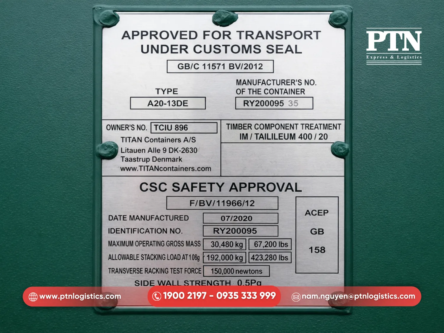 Bảng CSC (Container safety convention)