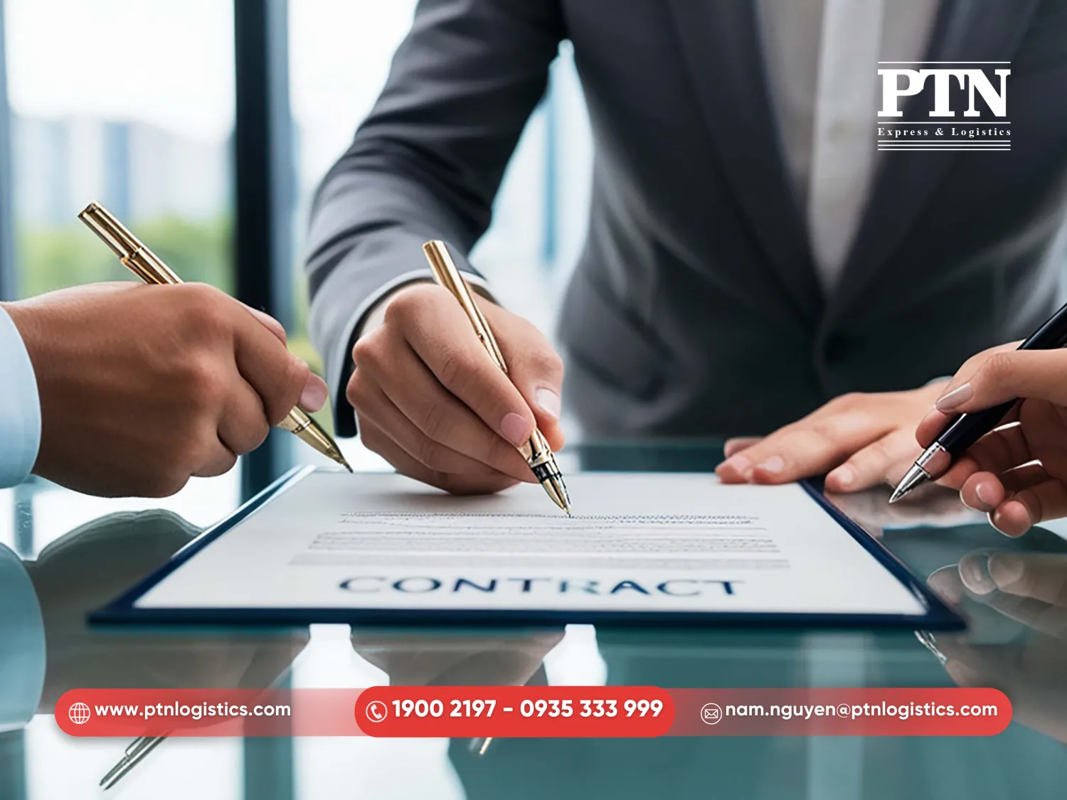 Báo giá và ký hợp đồng vận chuyển