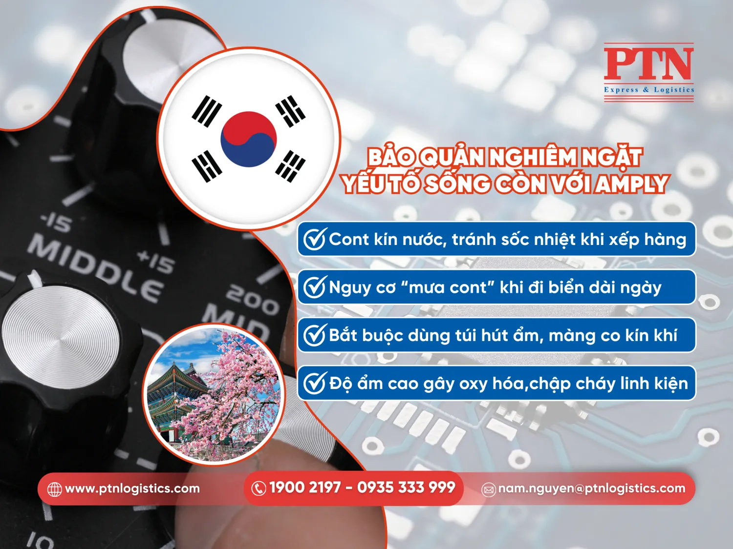 Bảo quản nghiêm ngặt - Yếu tố sống còn với amply Hàn Quốc