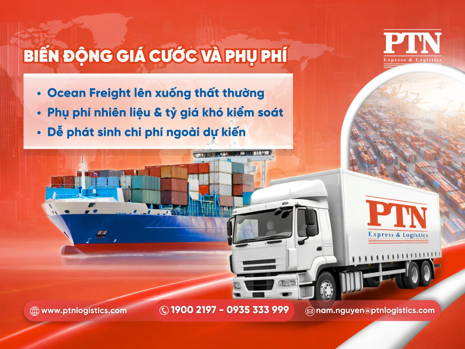 Biến động giá cước và phụ phí ngàng logistics