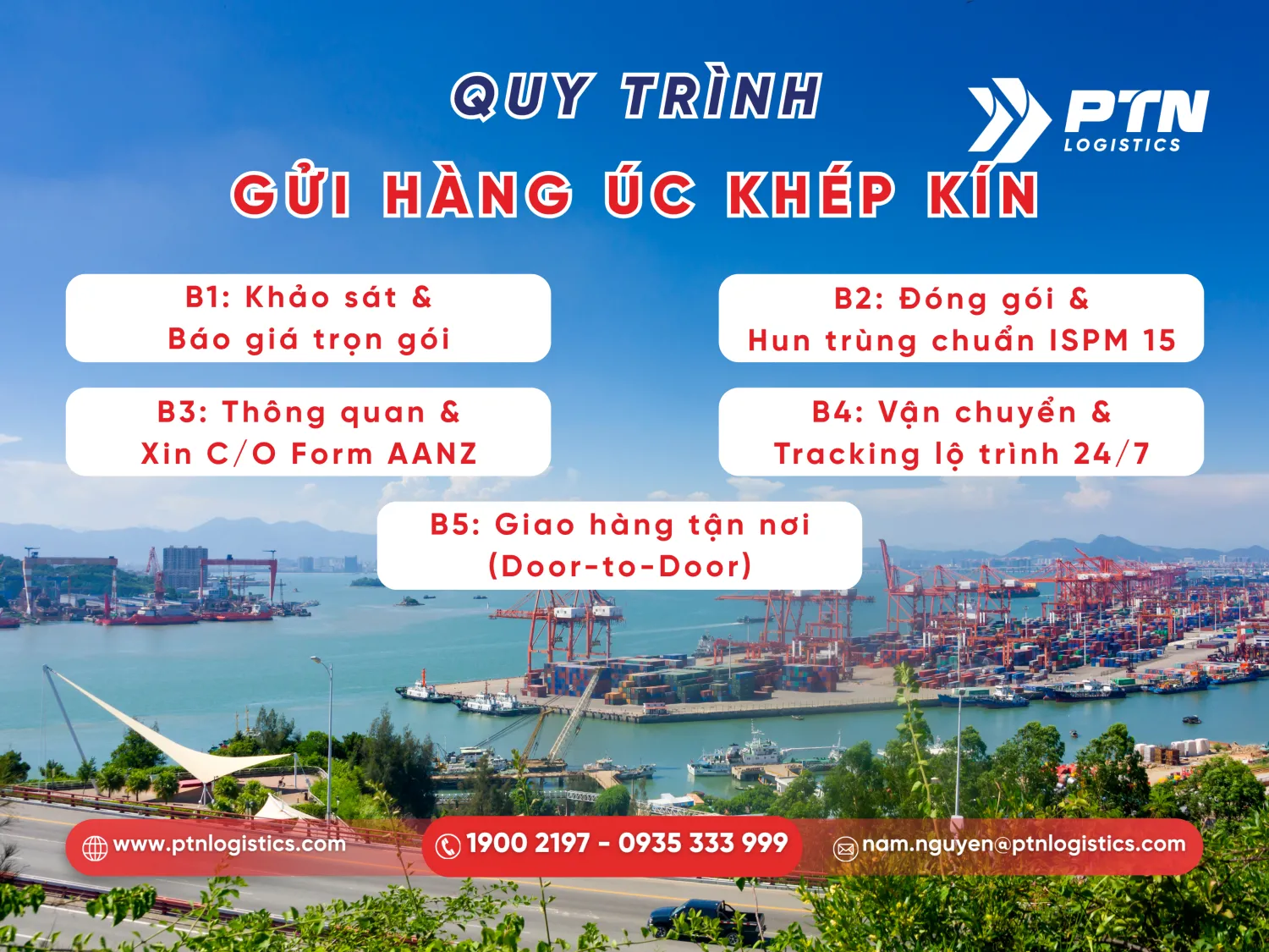Các bước gửi hàng đi Úc bằng đường biển