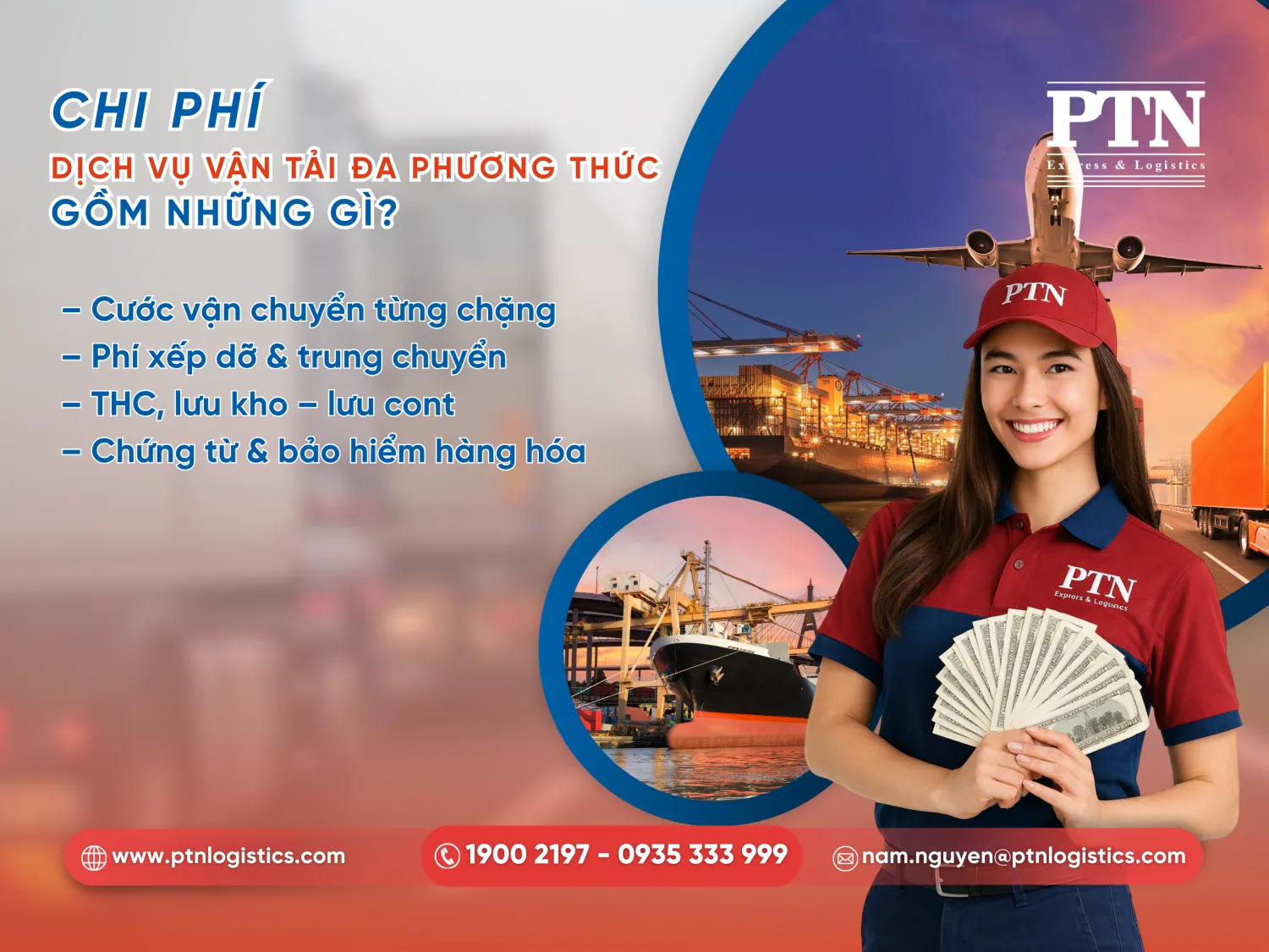 Chi phí dịch vụ vận tải đa phương thức cần những gì?