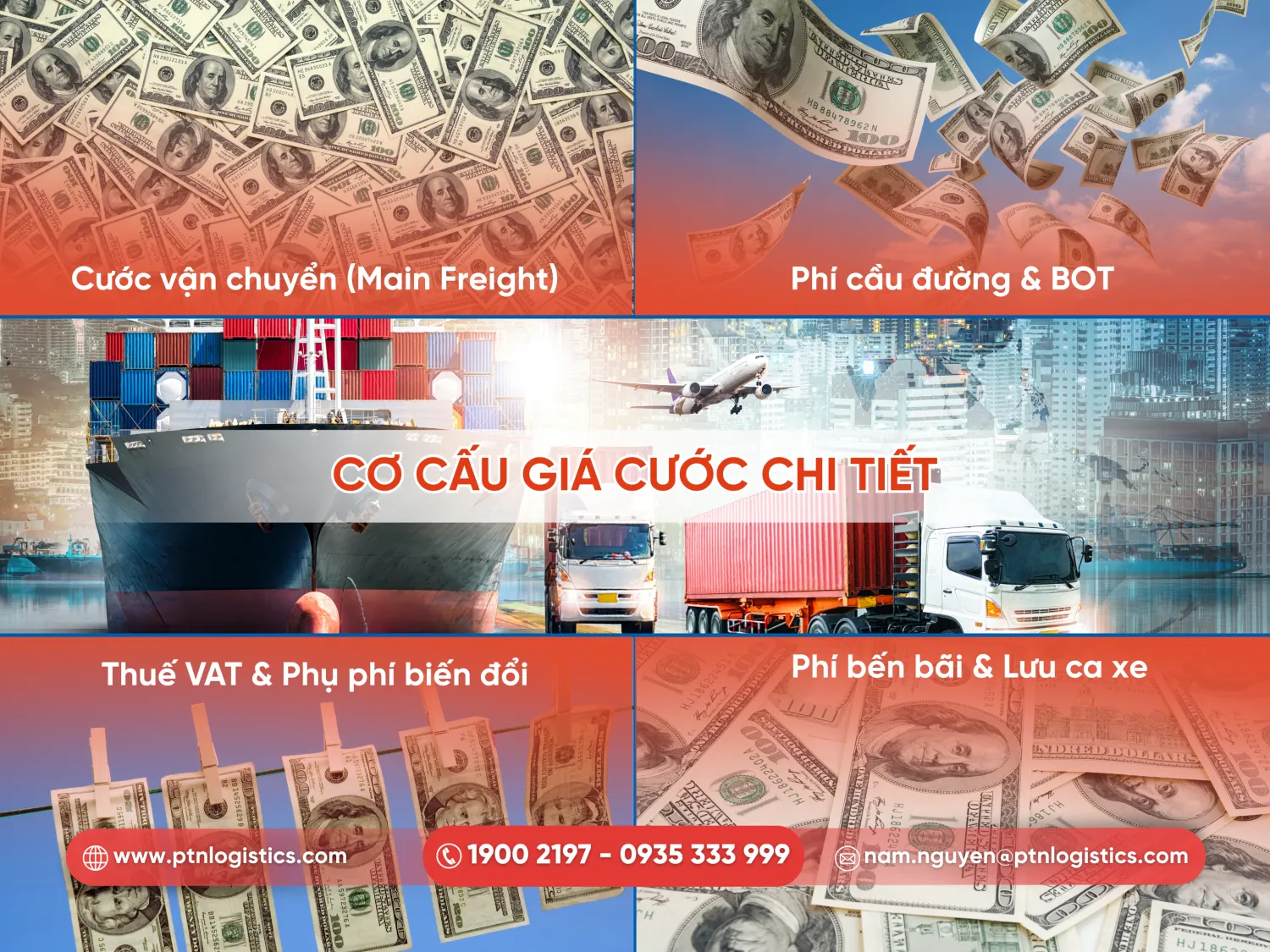 Các chi phí khi sử dụng dịch vụ vận tải Đà Nẵng
