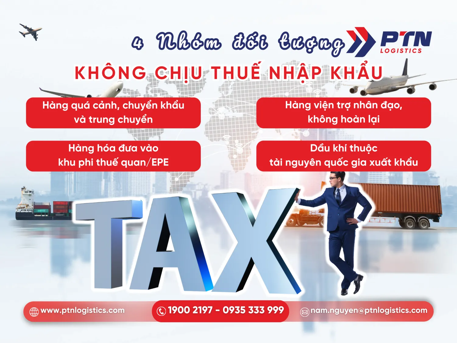 Các đối tượng không chịu thuế nhập khẩu