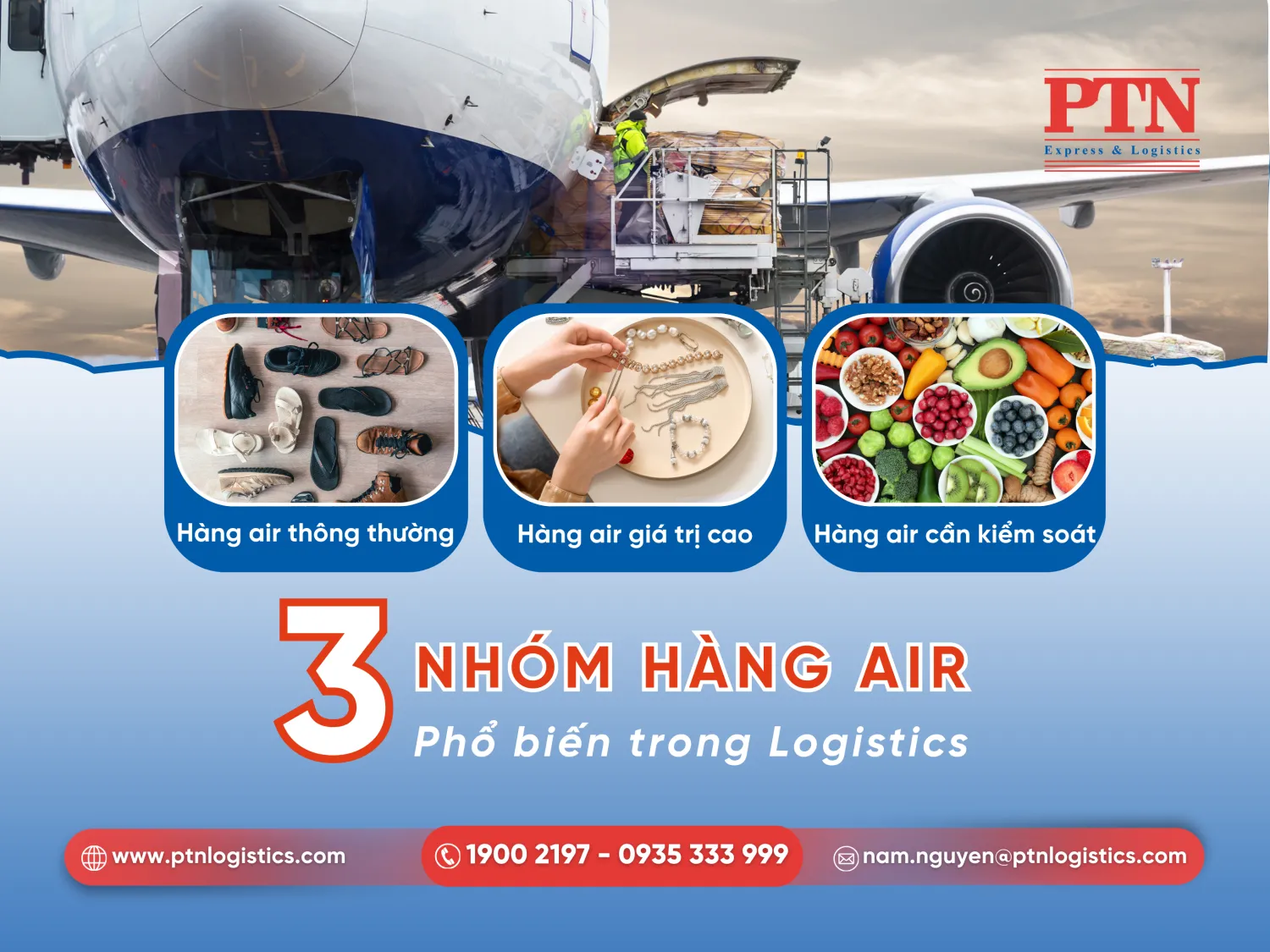 Các loại hàng air phổ biến