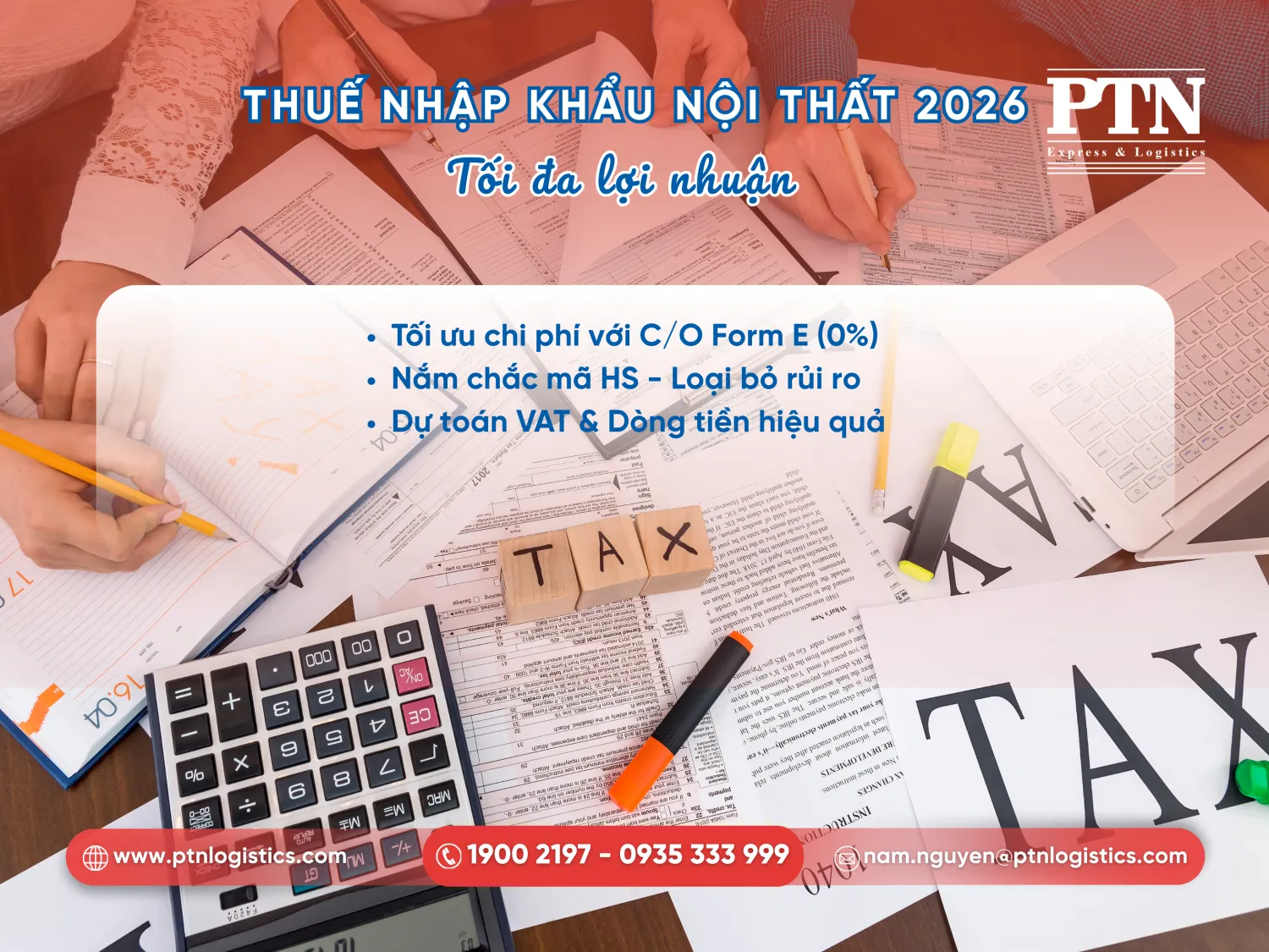 Các loại thuế phải nộp 