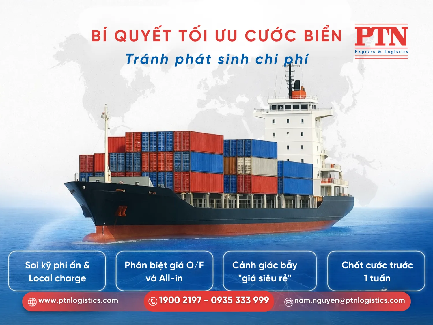 Các lưu ý khi tham khảo giá cước vận tải biển