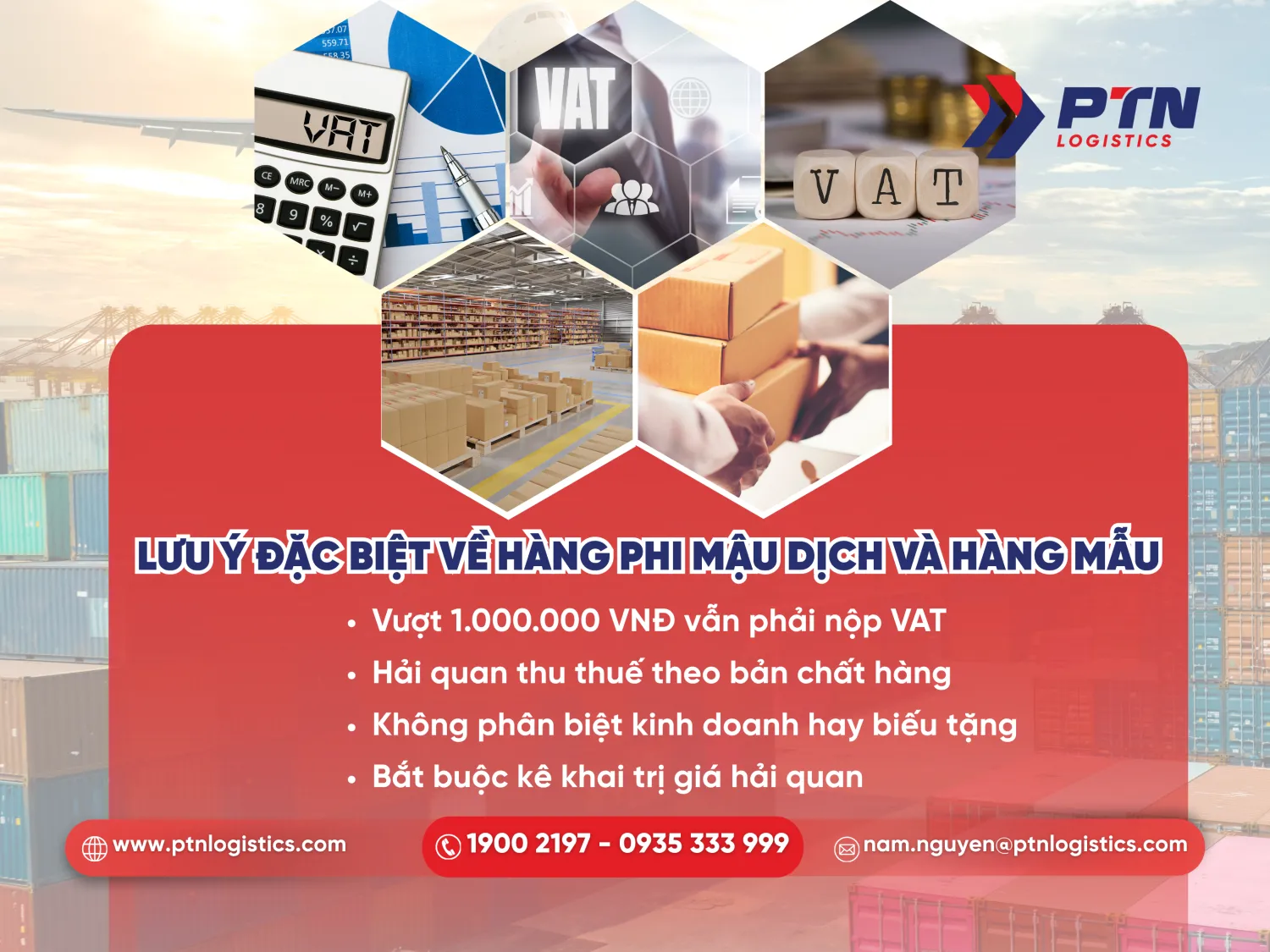 Các lưu ý đặc biệt về hàng phi mậu dịch và hàng mẫu