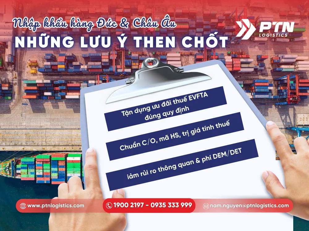 Các lưu ý khi nhập hàng đi Đức và Châu Âu
