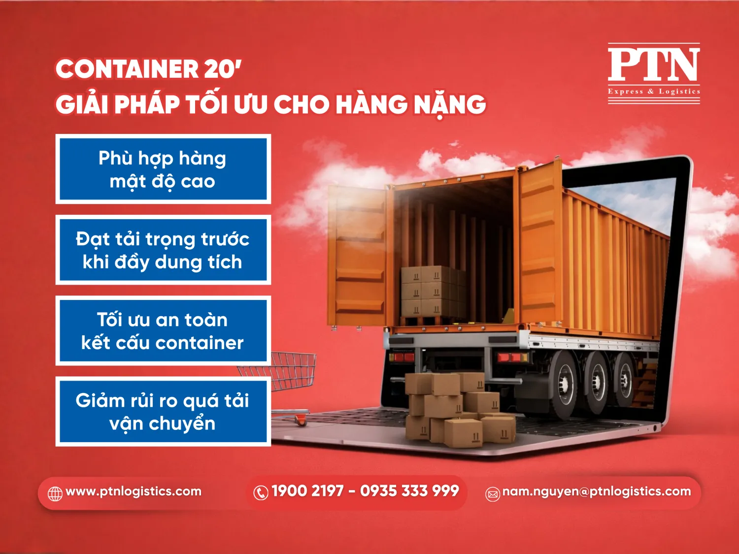 Các mặt hàng phù hợp với cont 20