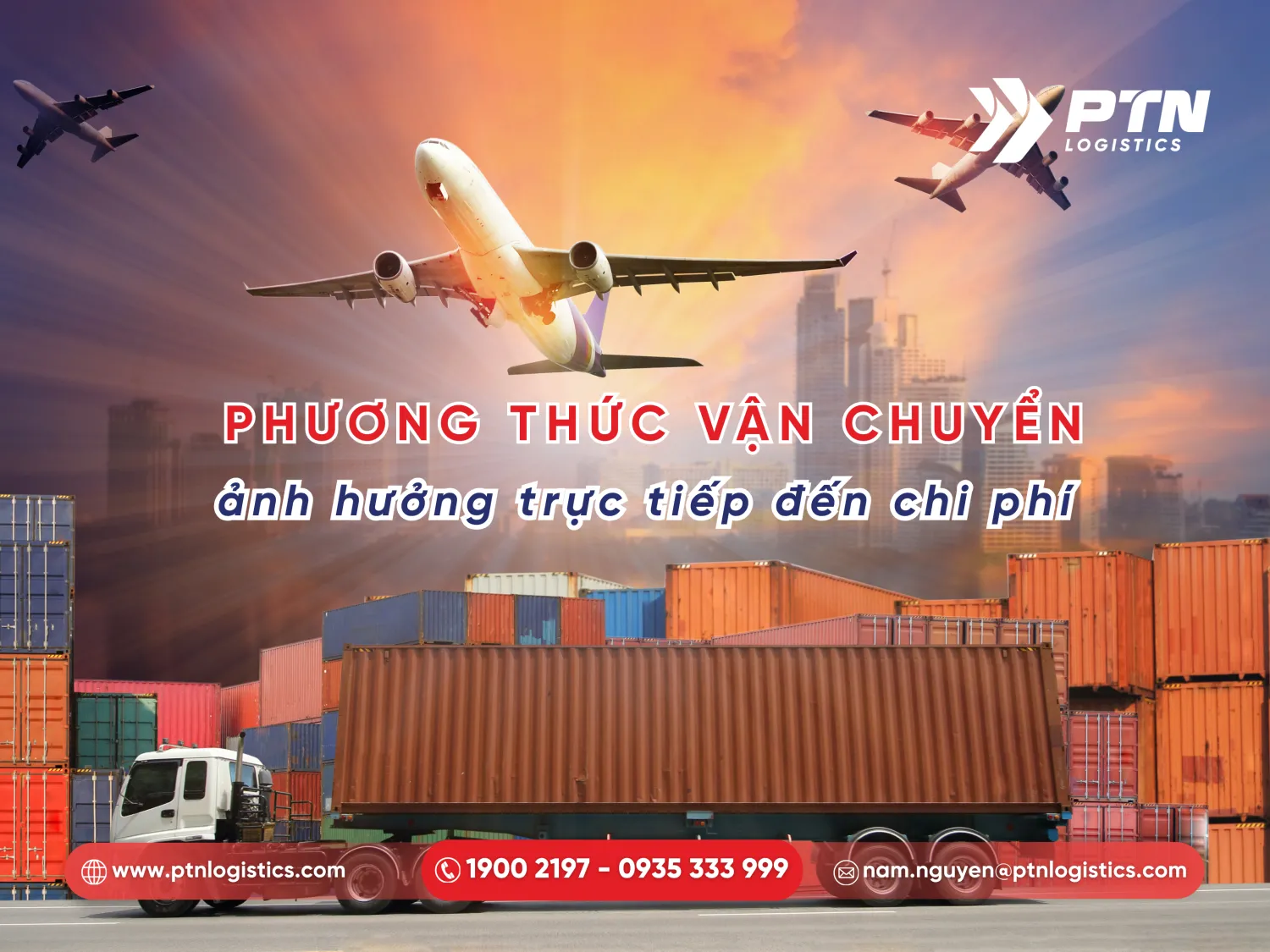 Các phương thức vận chuyển ảnh hưởng đến chi phí gửi hàng