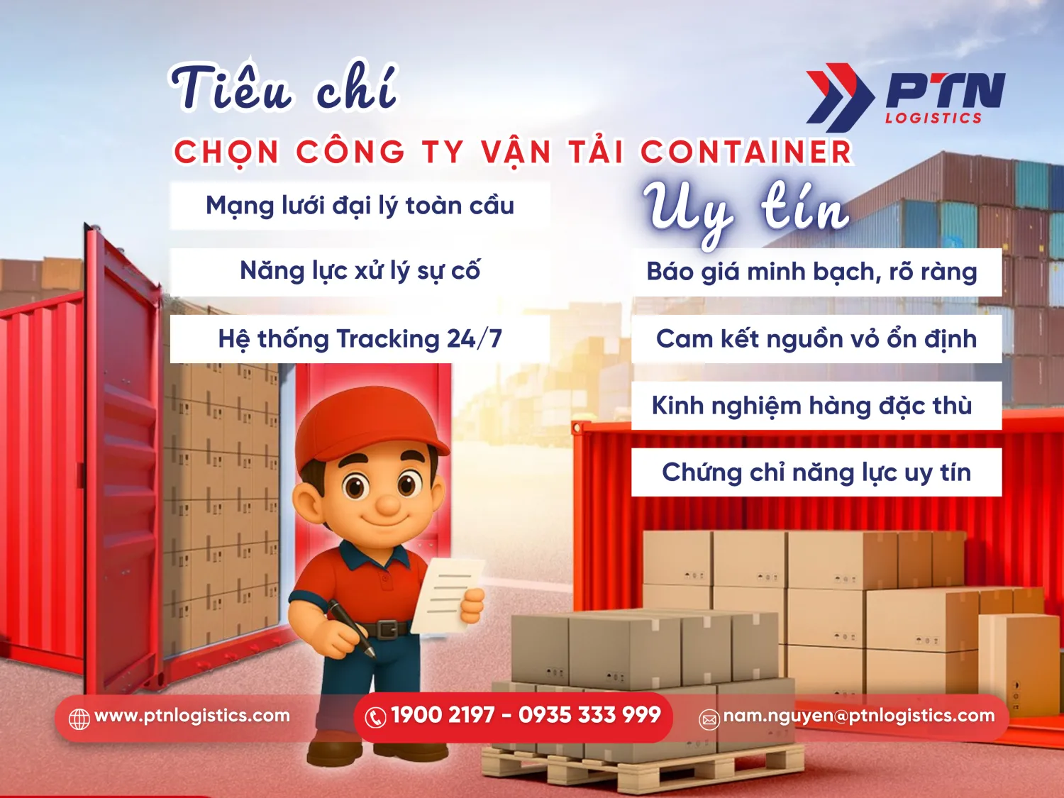 Các tiêu chí đánh giá năng lực vận tải container