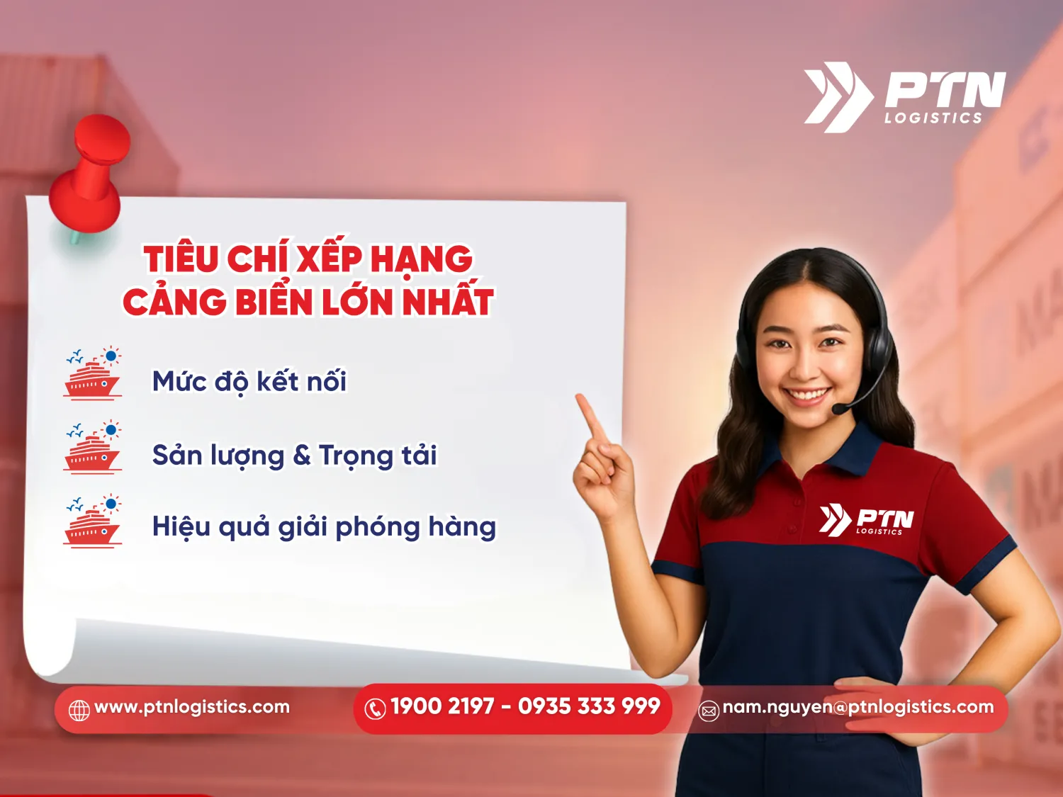Các tiêu chí xếp hạng cảng biển lớn nhất