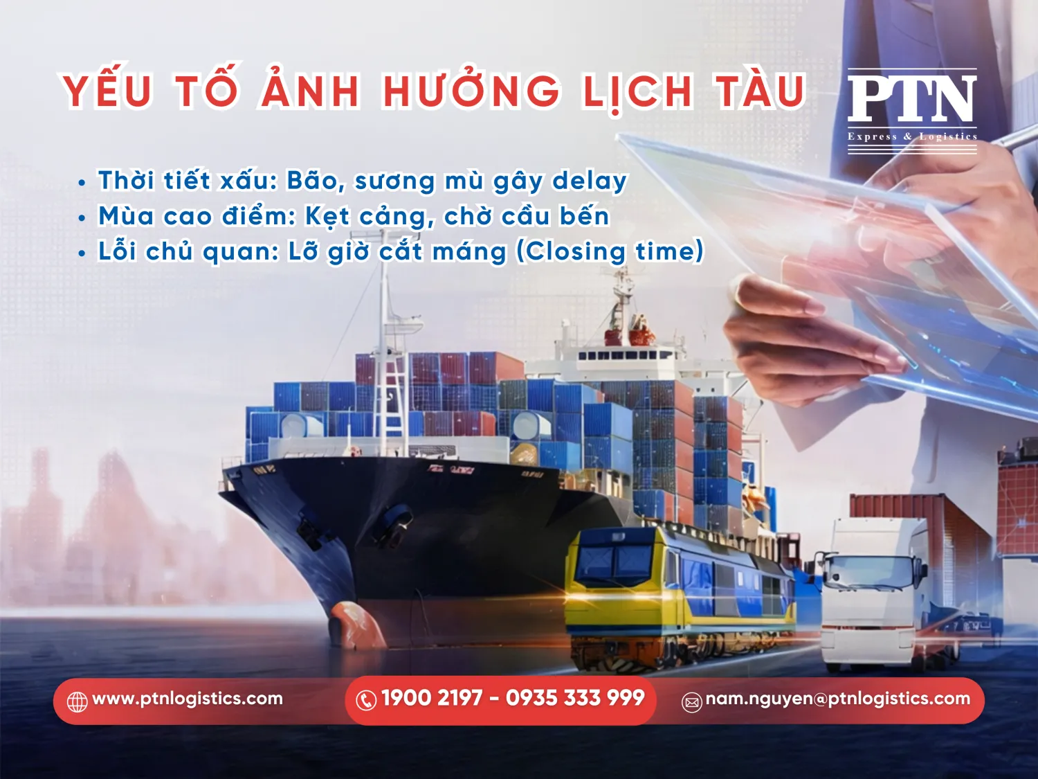 Các yếu tố ảnh hưởng đến lịch tàu
