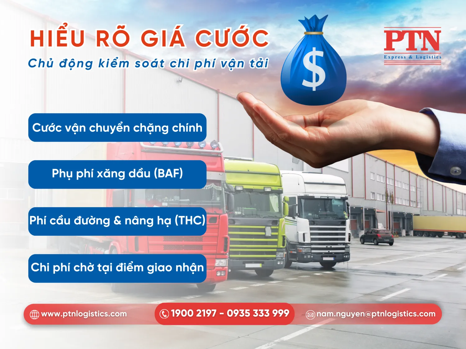 Các yếu tố cấu thành của giá cước vận chuyển