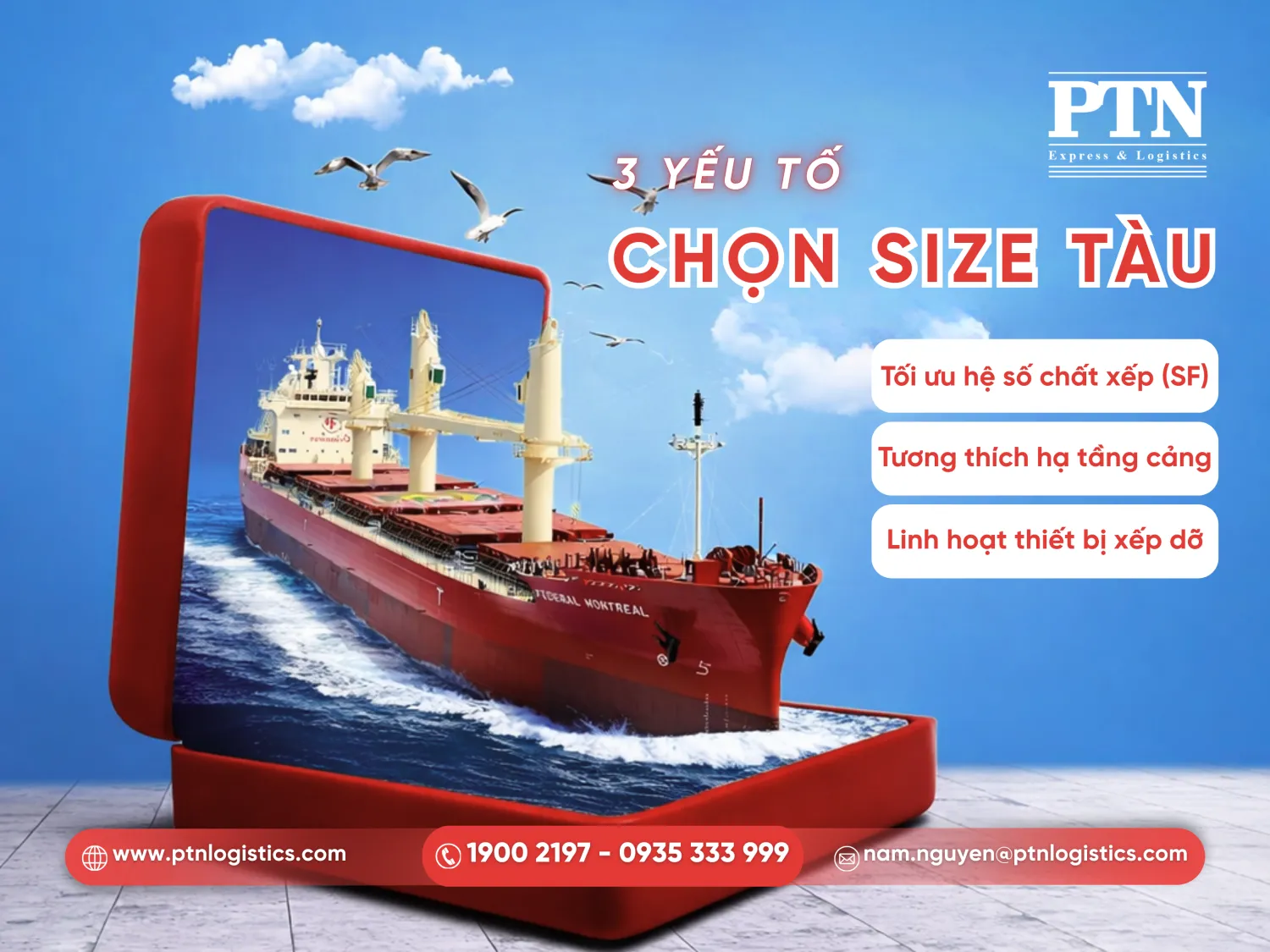 Các yếu tố quan trọng khi lựa chọn size tàu