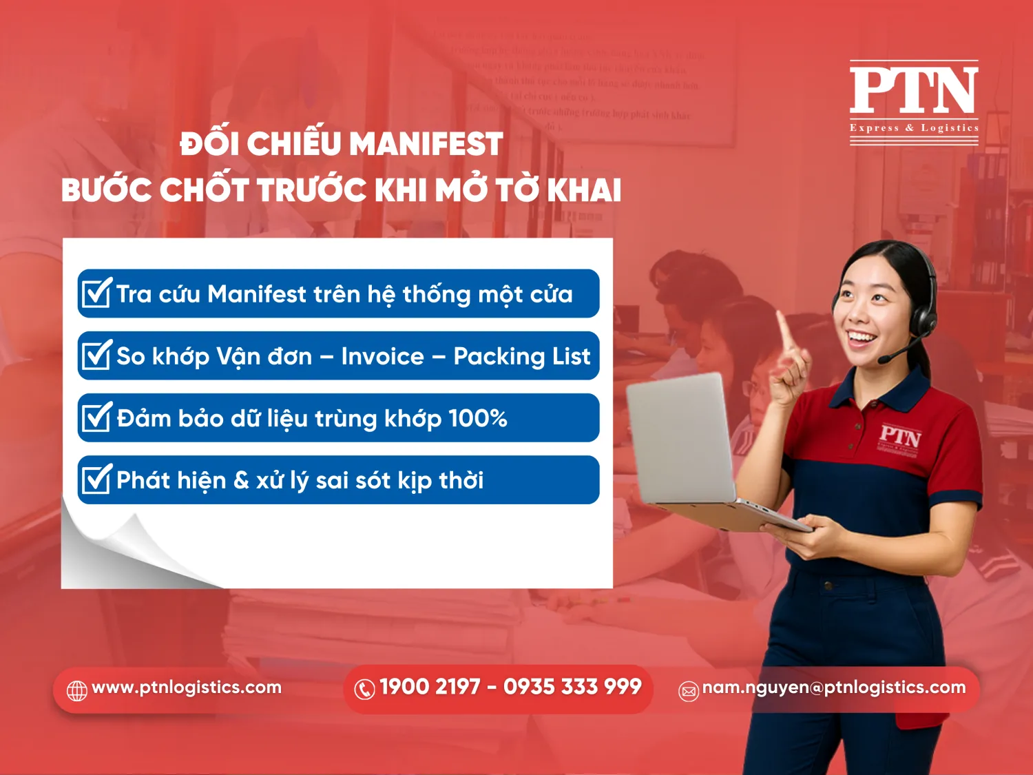 Cách kiếm tra và đối chiếu thông tin trên manifest với bộ chứng từ