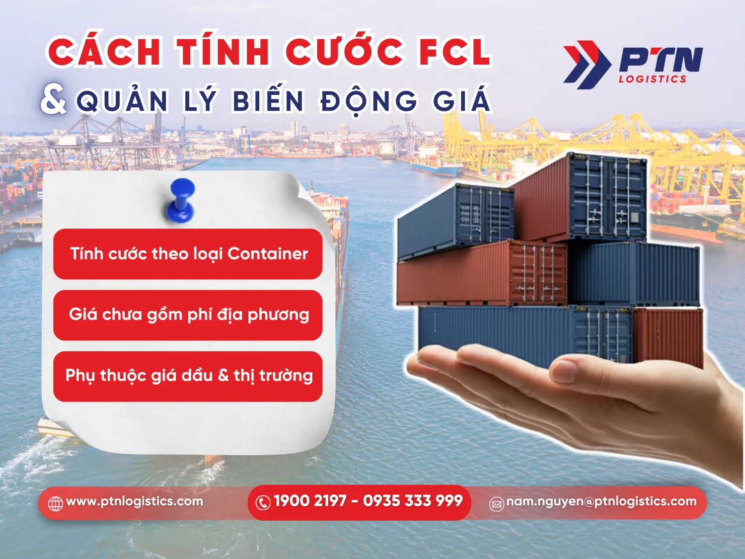 Cách tính cước vận chuyển đường biển hàng FCL