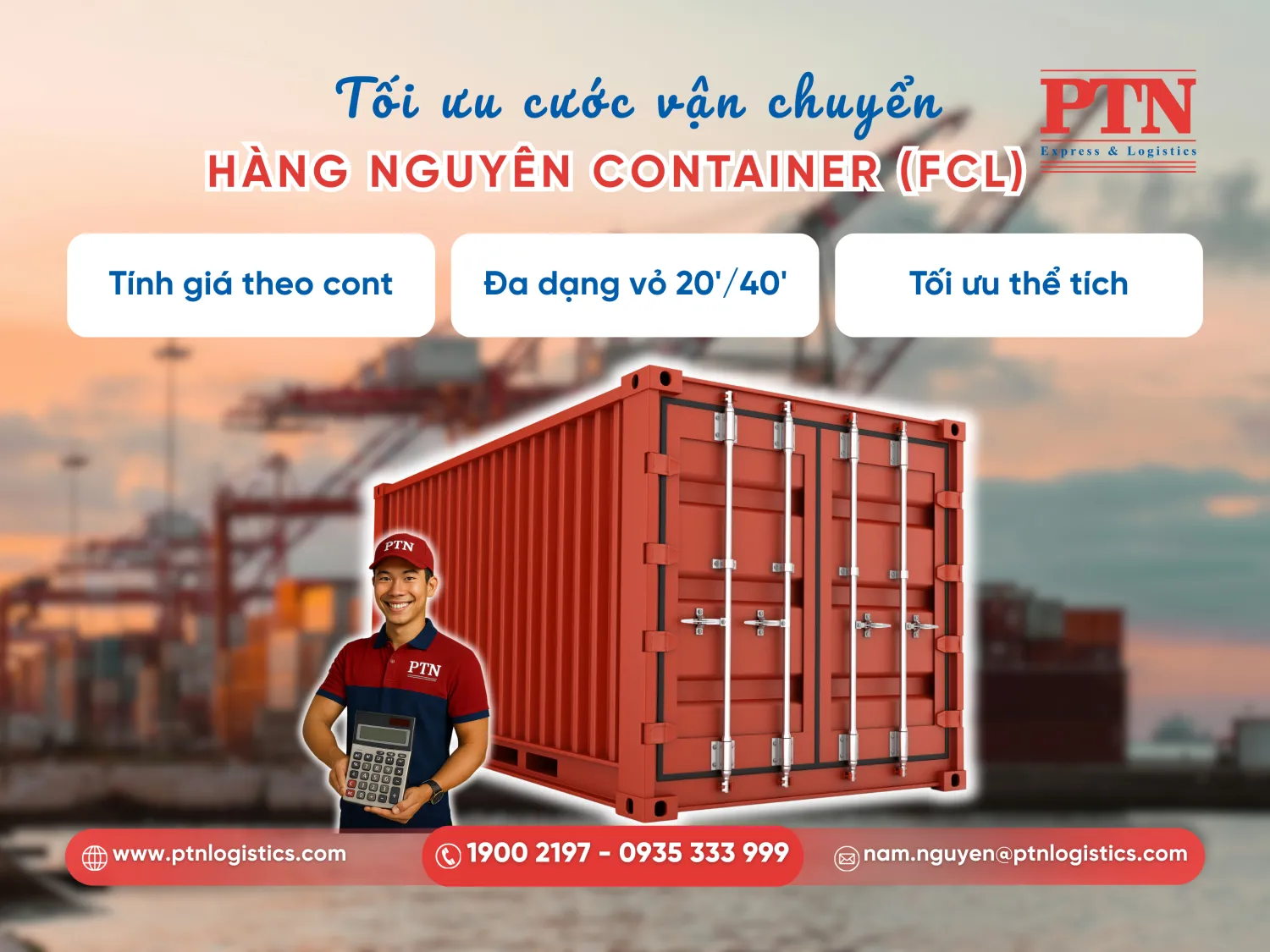 Cách tính giá cước container FCL