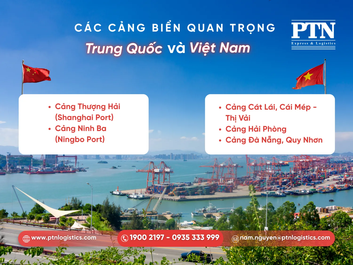 Cảng biển giao thương ở Việt Nam và Trung Quốc