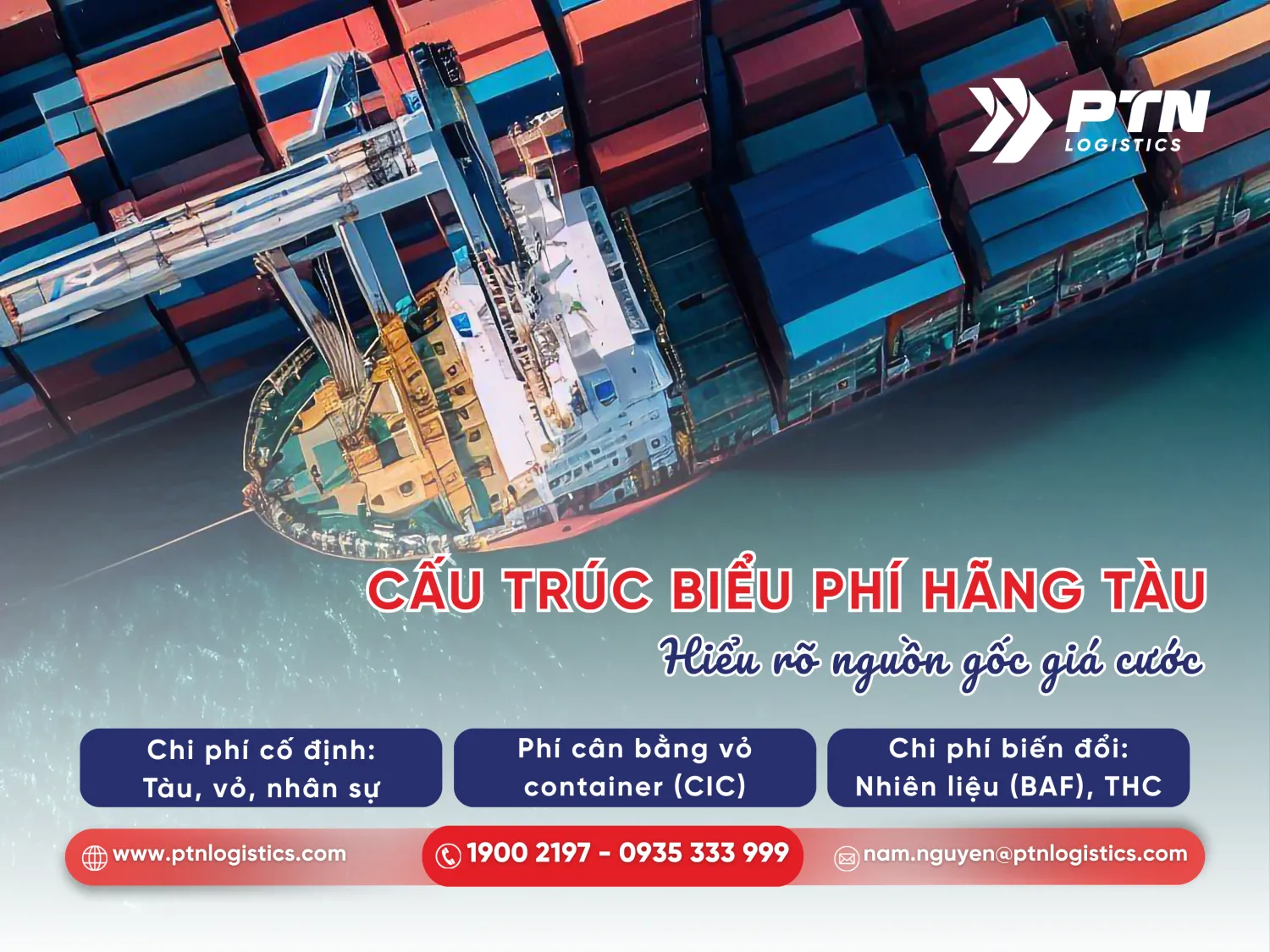 Cấu trúc của biểu phí hãng tàu