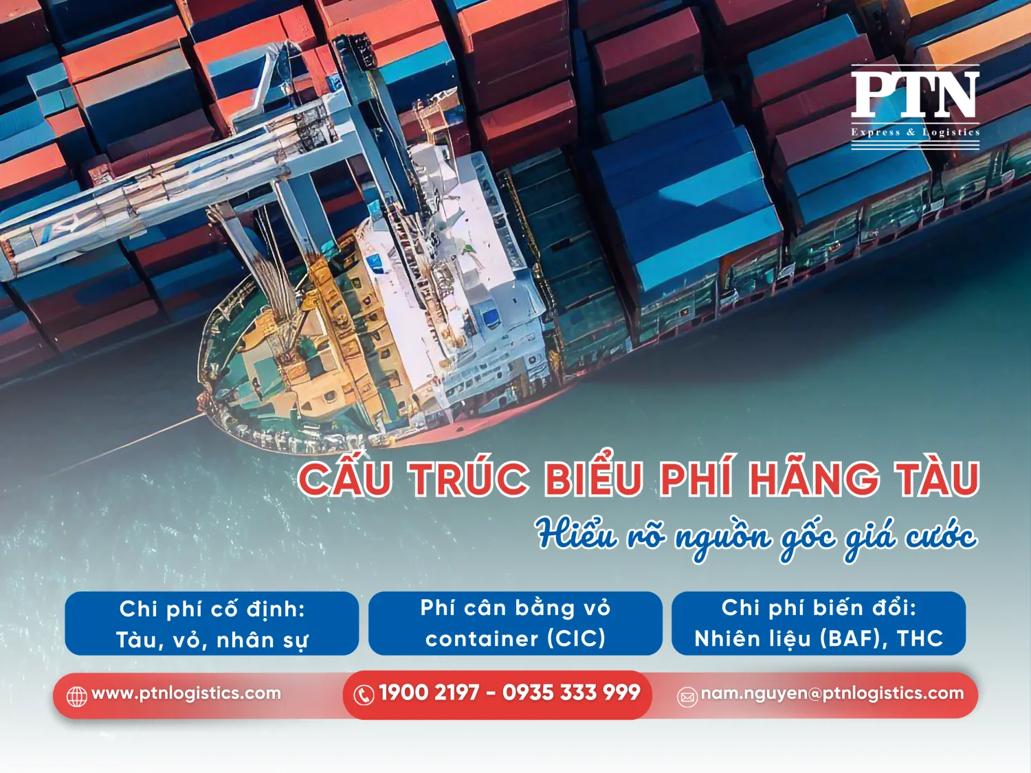 Cấu trúc của một biểu phí hãng tàu