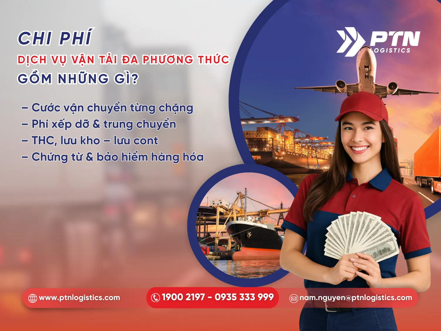 Chi phí dịch vụ vận tải đa phương thức cần những gì