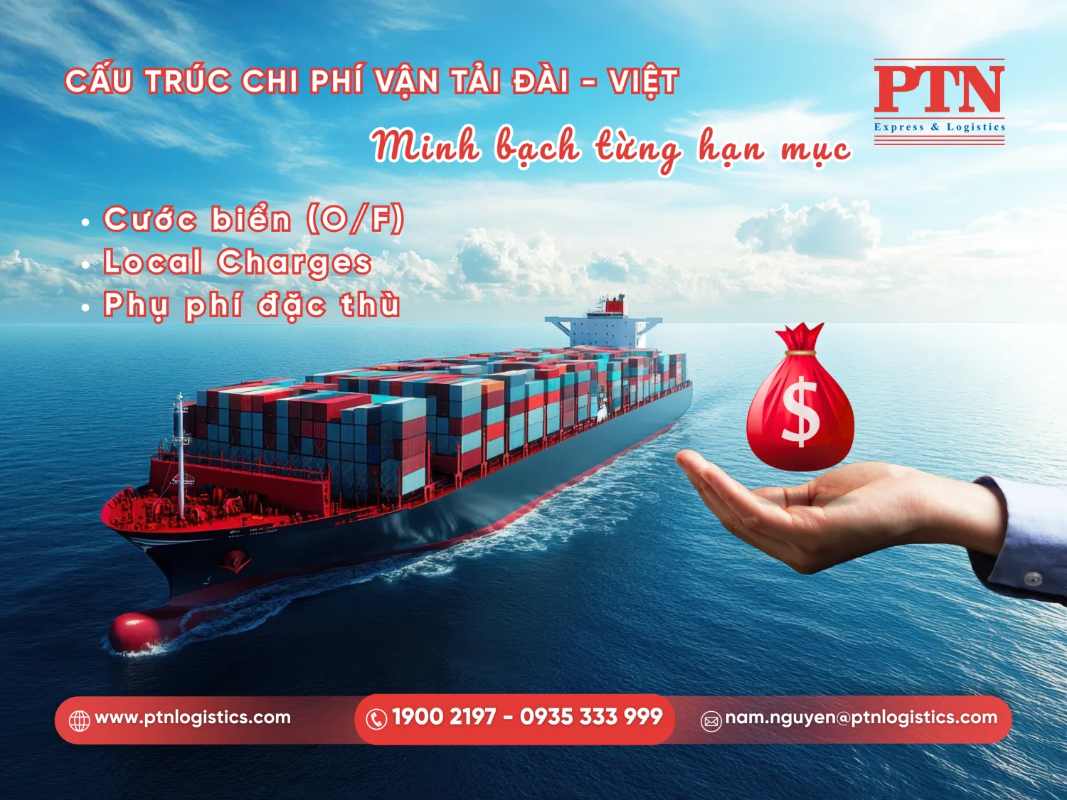 Chi phí vận tải biển Đài - Việt