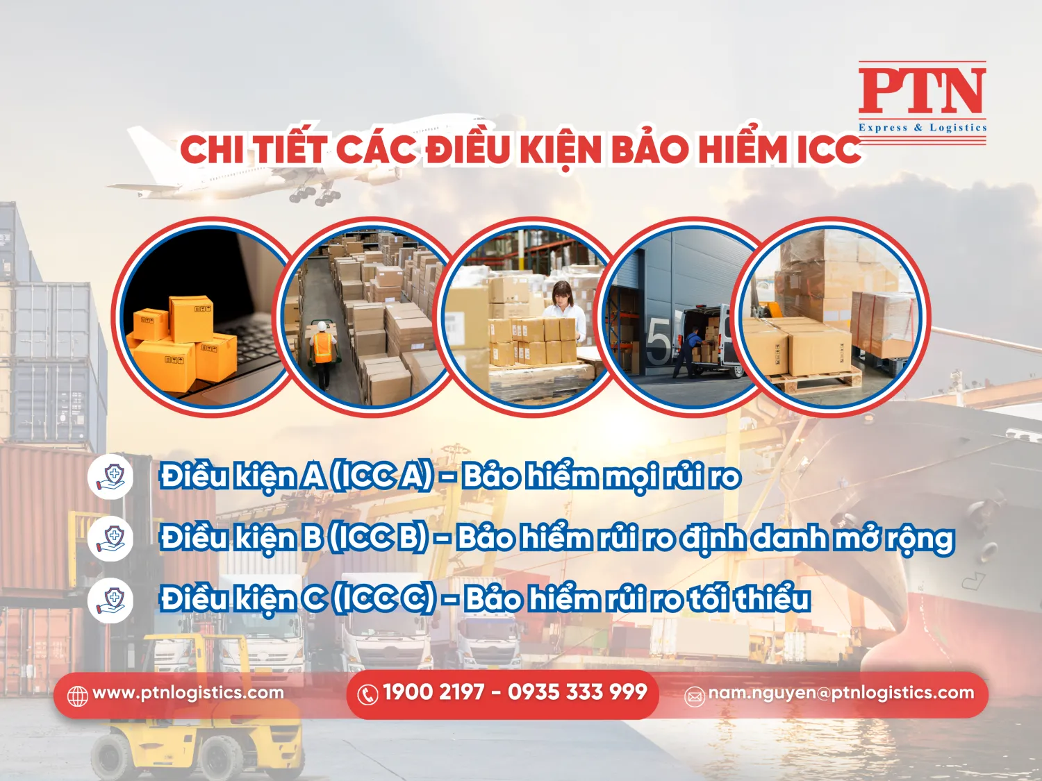 Chi tiết các điều kiện bảo hiểm ICC
