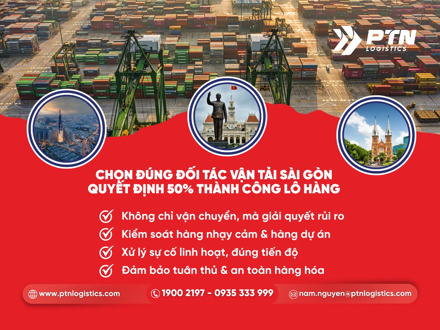 Chọn đúng đối tác vận tải Sài Gòn quyết định thành công của lô hàng