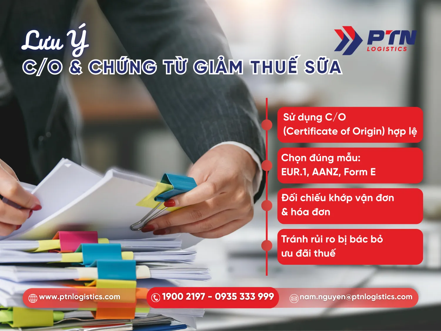 Chứng từ cần thiết để được giảm thuế