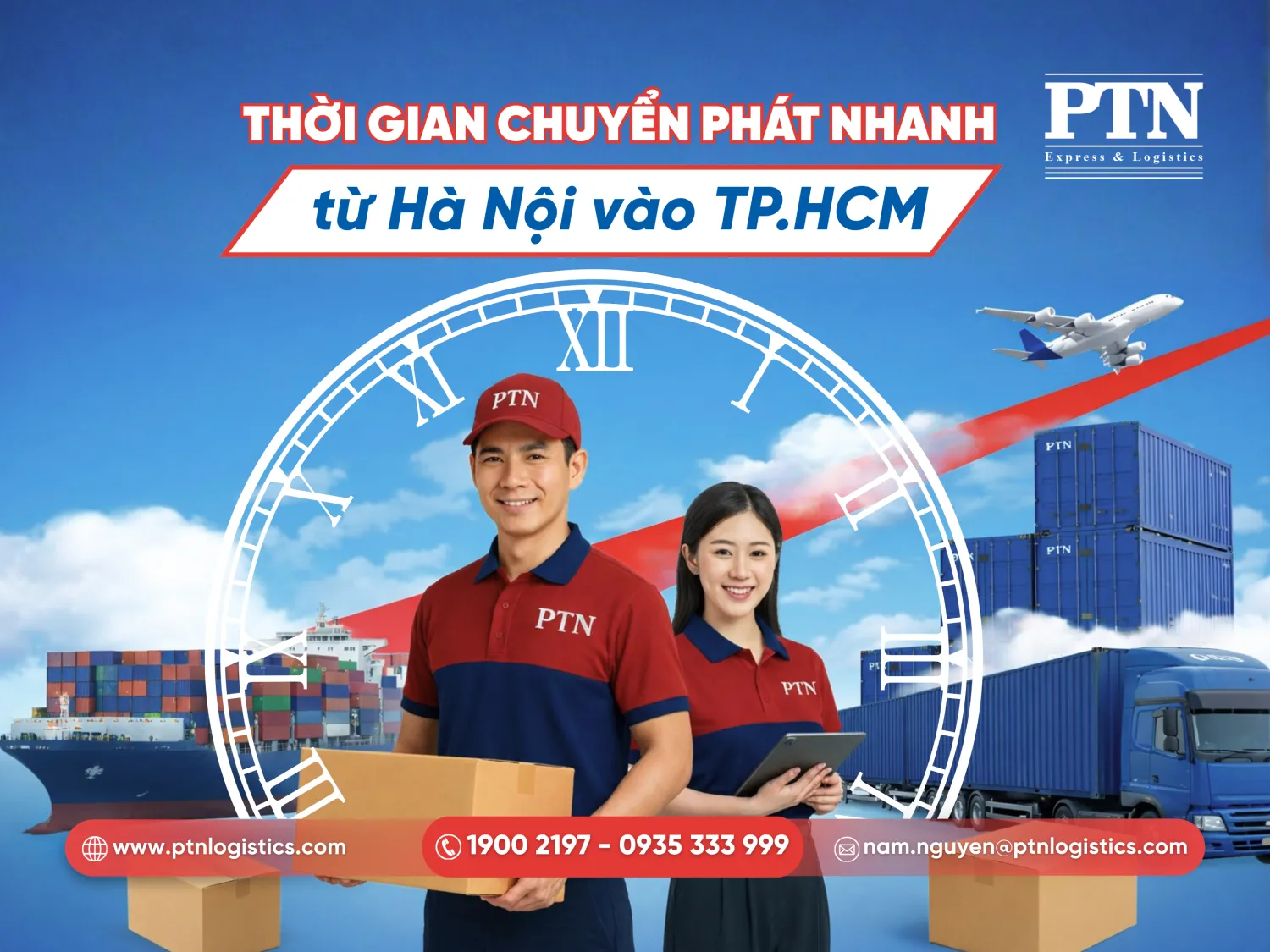 Chuyển phát nhanh từ Hà Nội vào TPHCM bao lâu
