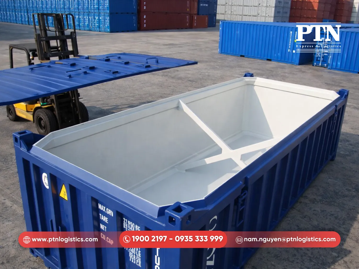 Container 20 feet hở mái