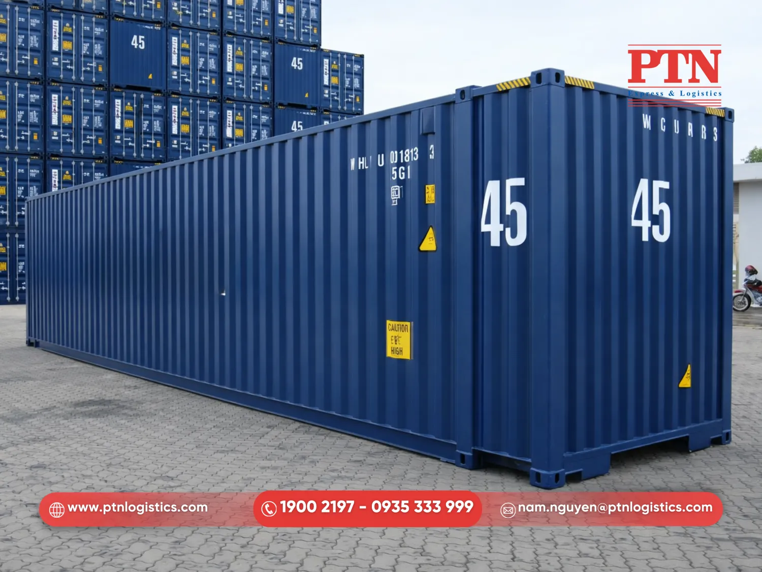 Container 45 feet - Gã khổng lồ vận tải
