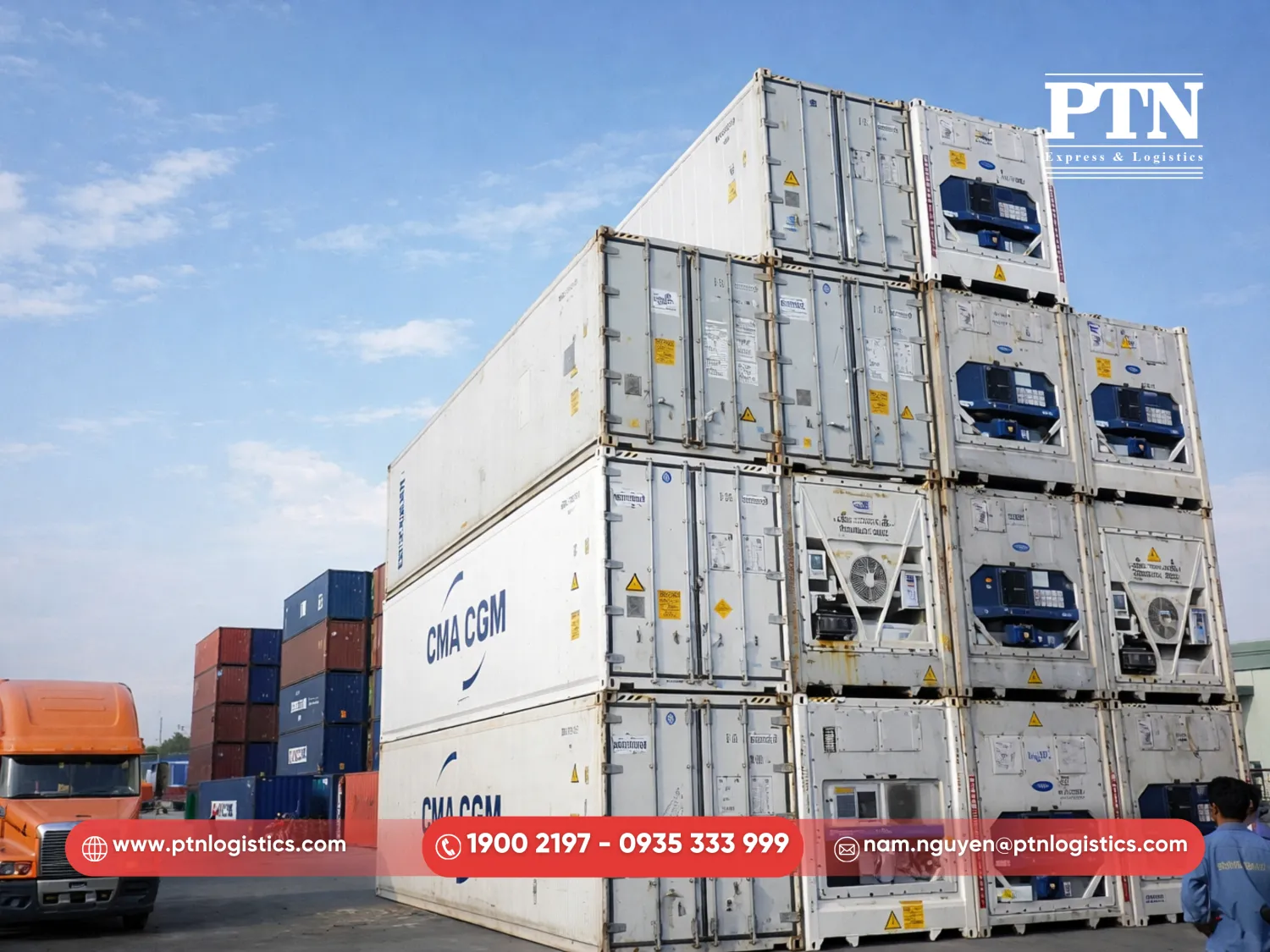 Container lạnh 20rf và 40rf