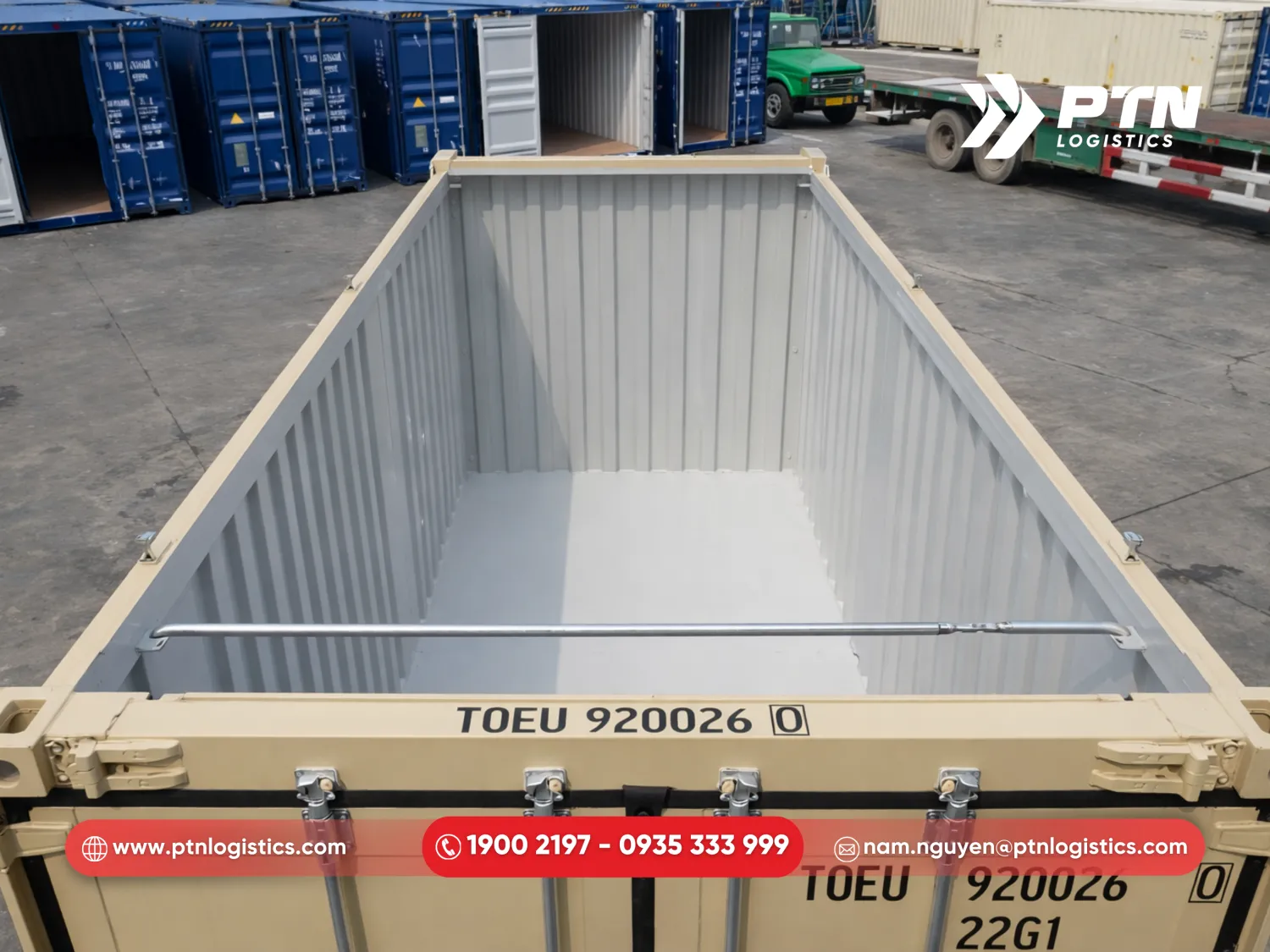 Container mở nóc (Open top cont)