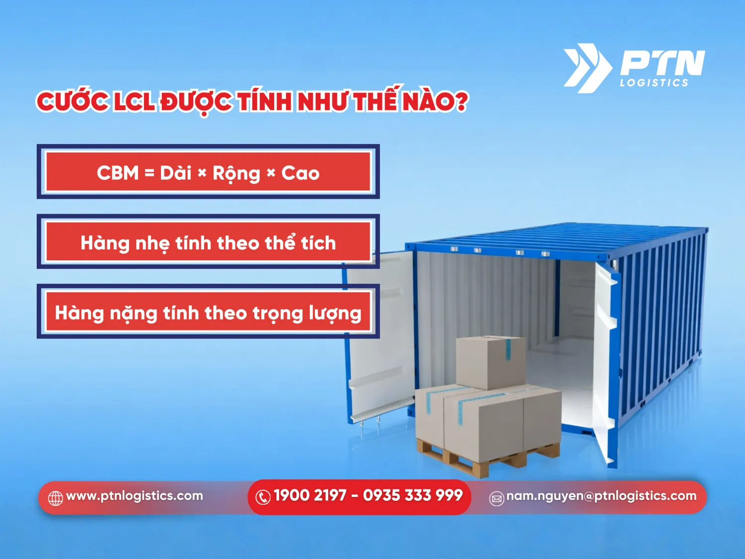 Cước LCL được tính như thế nào?
