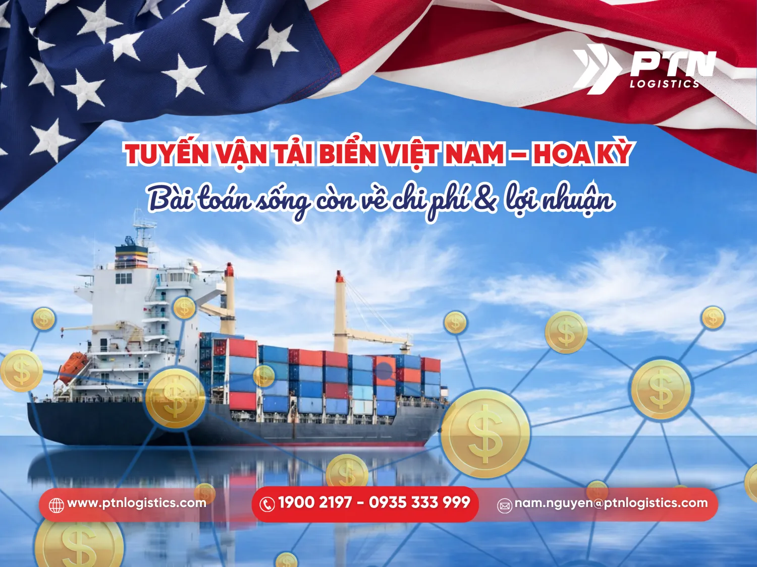 Cước tàu đi Mỹ bài toán sống còn về chi phí và lợi nhuận