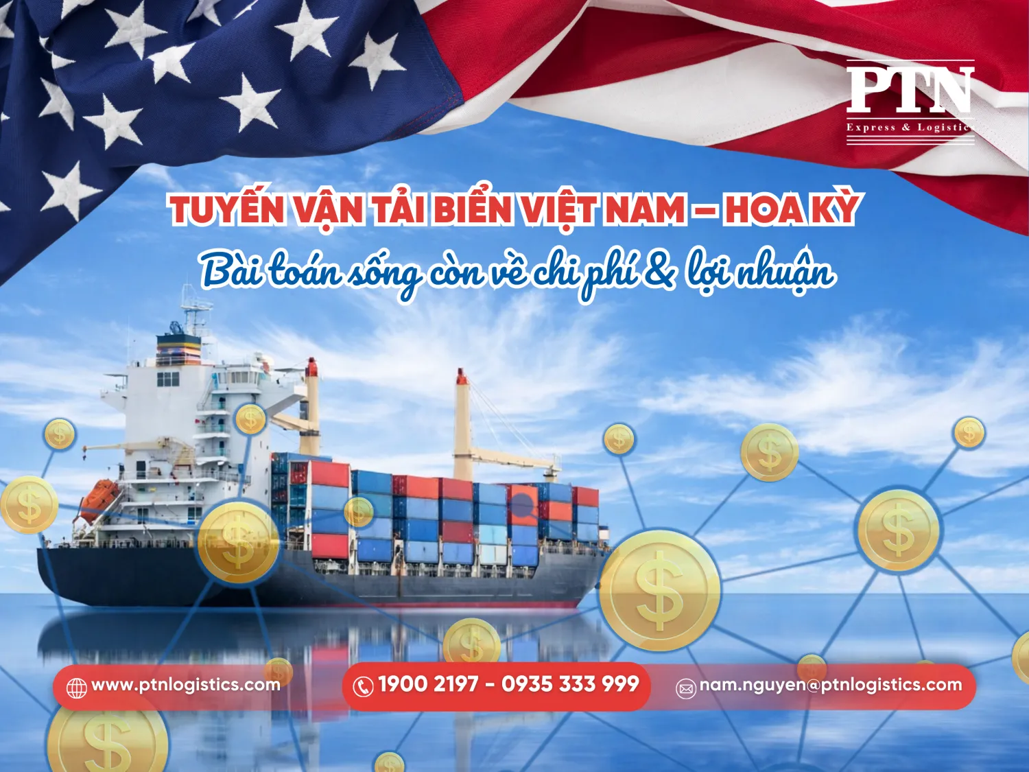 Cước tàu đi Mỹ