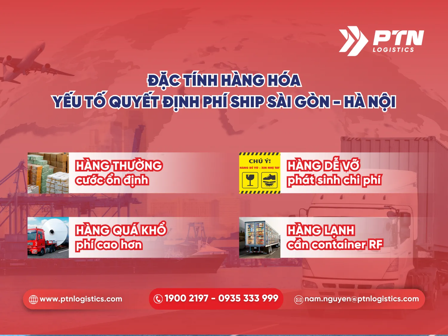 Đặc tính hàng hóa là yếu tố quyết định phí ship từ Sài Gòn ra Hà Nội
