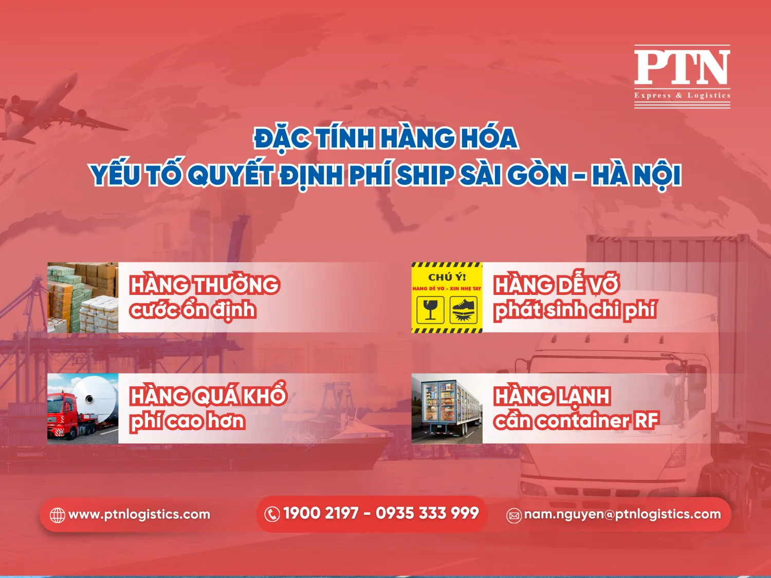 Đặc tính hàng hóa: Yếu tố quyết định phí ship từ Sài Gòn ra Hà Nội