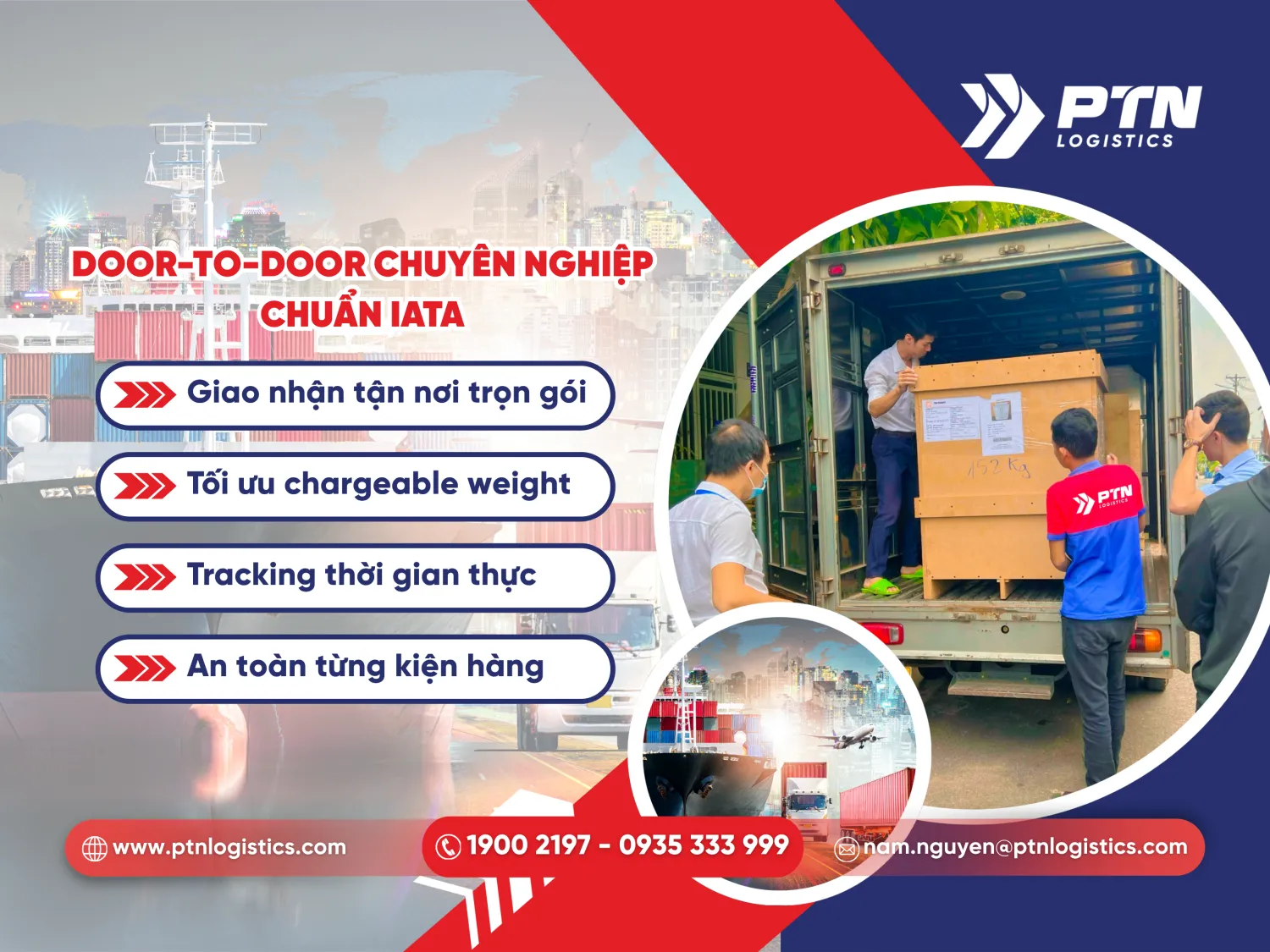 Dịch vụ door-to-door chuyên nghiệp chuẩn IATA