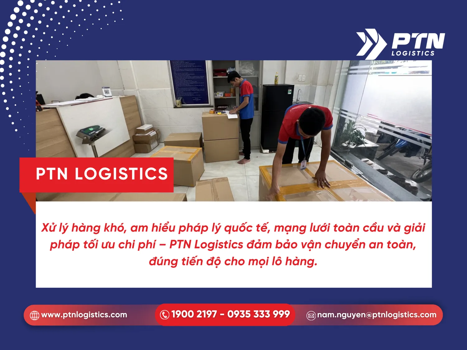 Dịch vụ gửi hàng đi nước ngoài uy tín tại PTN 
